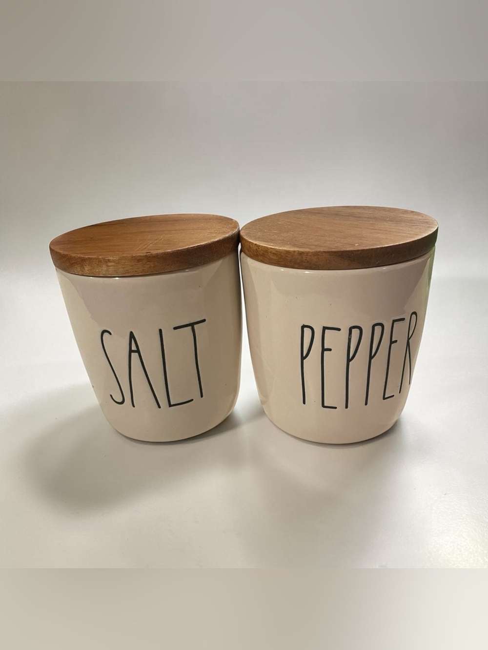 Rae Dunn Artisan Magenta Collection SALT & PEPPER cellars  With Lids